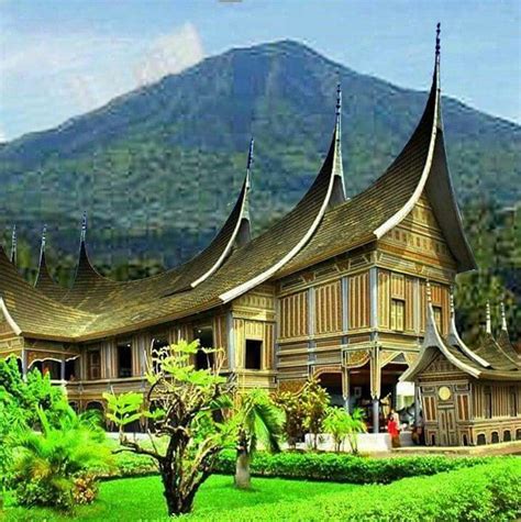 18 Lukisan Pemandangan Rumah Gadang Kumpulan Gambar Pemandangan - Riset