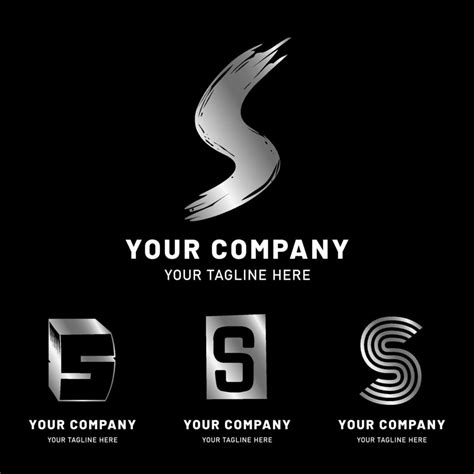 Modern Silver Letter S Logo Collection 3249691 Vector Art at Vecteezy