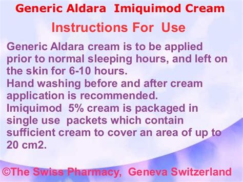 Generic Aldara Cream for Genital Warts & Actinic Keratosis