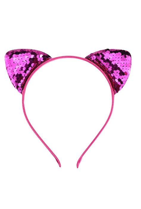 Hot Pink Sequin Cat Ears Perth | Hurly-Burly