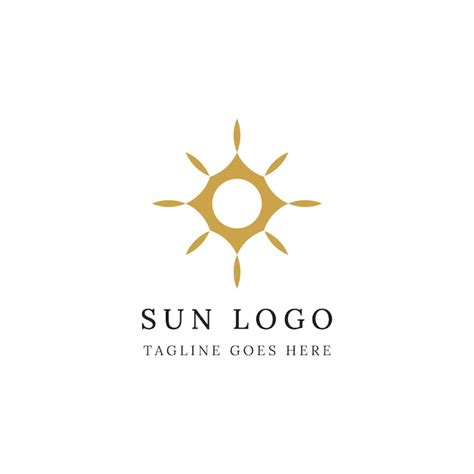 Premium Vector | Luxury golden sun logo design