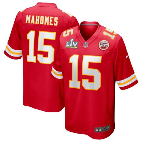 Patrick Mahomes #15 Kansas City Chiefs Red 2021 Super Bowl LV Bound Game Jersey