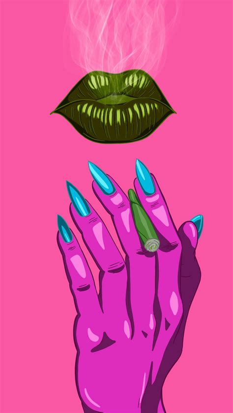 Smoking Lips Digital Phone Wallpaper pack | Etsy