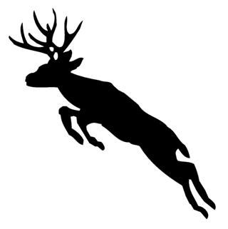 Deer Jumping Silhouette Decal Sticker