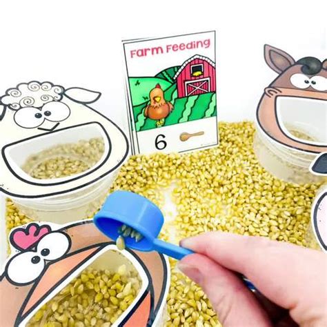 Farm Feeding Counting to 20 Math Game for a Farm Animals Sensory Bin