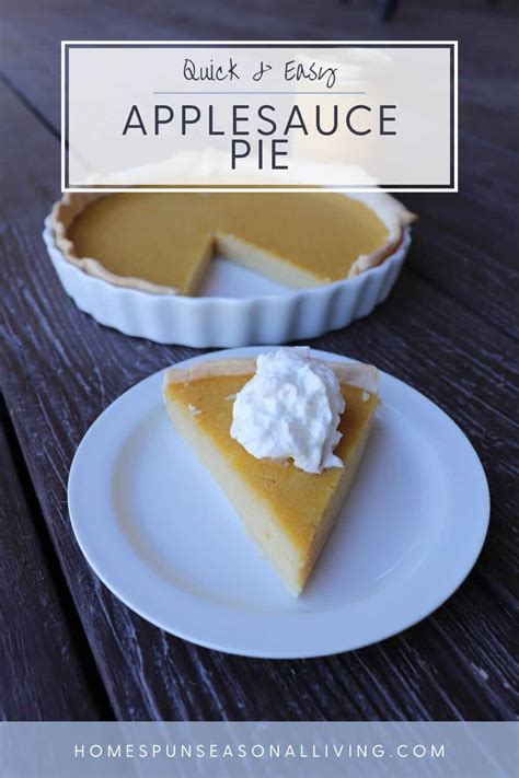 Applesauce Pie - Homespun Seasonal Living