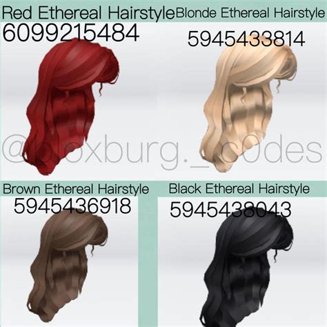 Hair codes~! | Blonde hair roblox, Red to blonde, Hair stayl