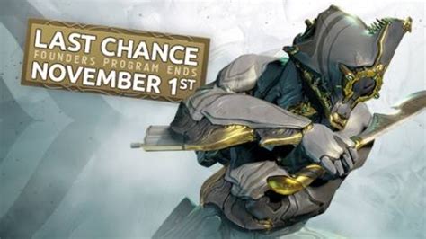 Warframe: Founders Program Ending Nov. 1