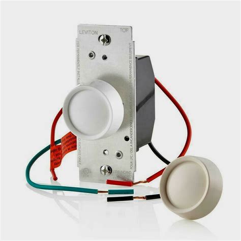 New! LEVITON Universal Single Pole WHITE Rotary DIMMER KNOB 600 Watt RDL06-TW - Electrical Switches