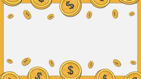 Premium Vector | Money Background Design Template Gold Coins Cartoon ...