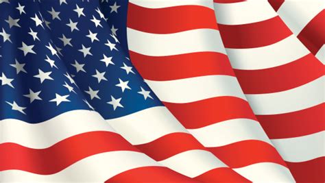 An Illustration Of An American Flag Waving Stock Illustration - Download Image Now - iStock