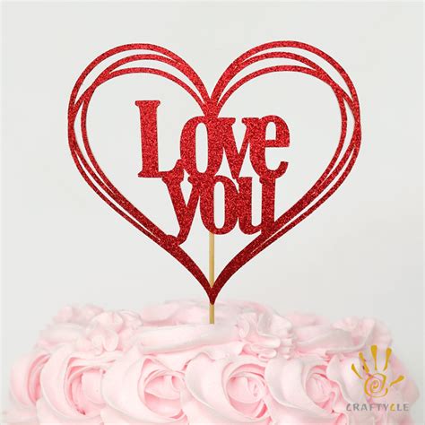 Cake Topper – Love You – Craftycle