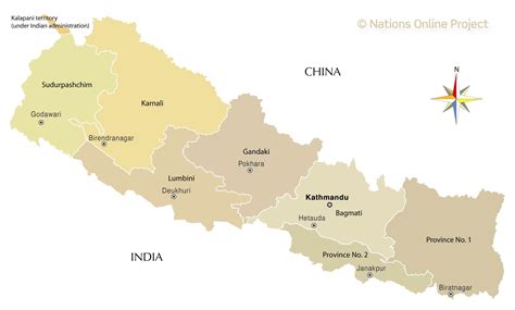 Nepal District Map With Province