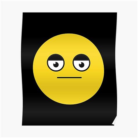 "Poker face emoji cartoon" Poster for Sale by The-Meraki-Man | Redbubble