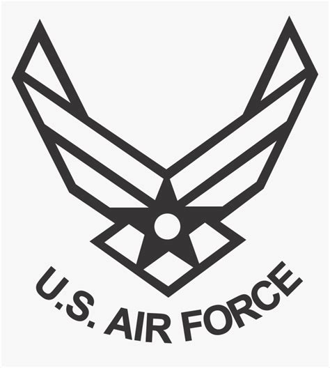 Us Air Force Logo Png - Us Air Force Logo Black And White, Transparent Png - kindpng