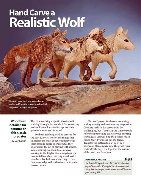 Wolf Carving - Wood Carving Patterns • WoodArchivist