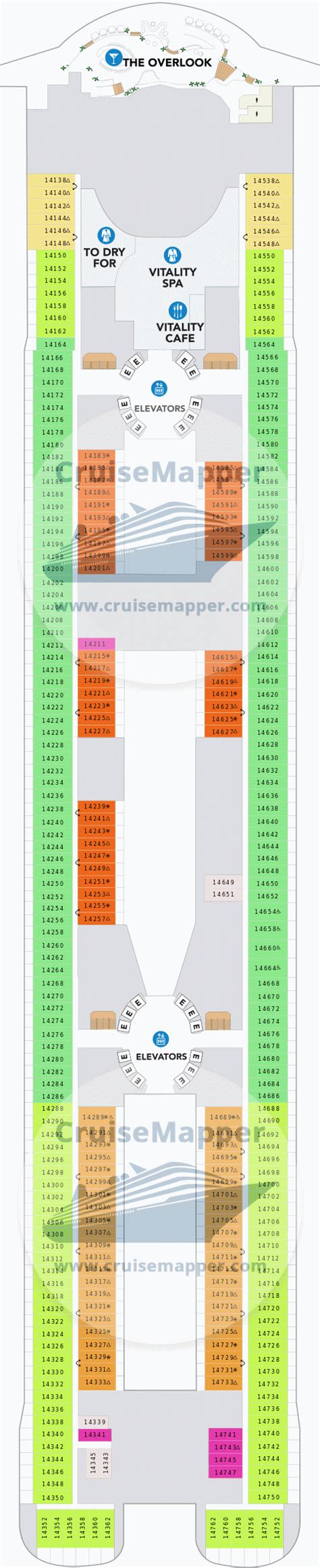 Icon Of The Seas deck 14 plan | CruiseMapper