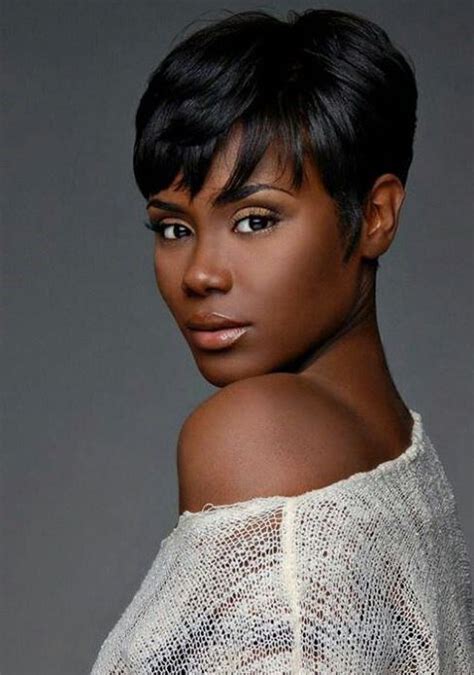 Short Black Hairstyle with Bangs - Hairstyles Weekly