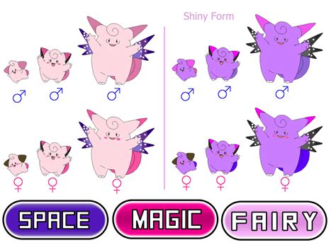 Variant Original form of Clefairy line (Cordanian) by redballbomb on ...