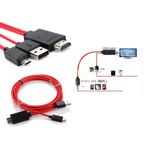 MHL Micro USB to HDMI TV AV Cable Adapter HDTV for Samsung Galaxy S3/S4 ...