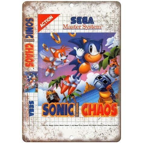 SEGA Master System Sonic the Hedgehog Box Art 10 | Box art, Sega master system, Retro metal signs