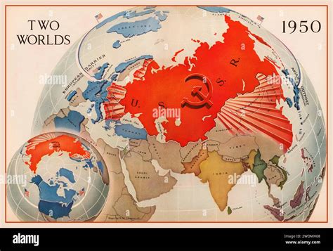 1950 ussr two worlds map hi-res stock photography and images - Alamy