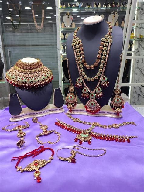 Golden Brass Bridal Jewelry Sets at Rs 2500/piece in Mumbai | ID: 2850678877791