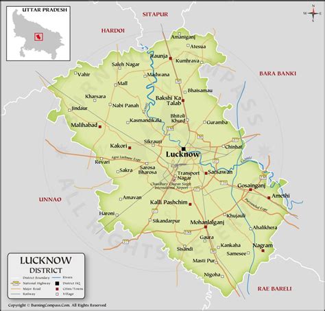 Lucknow District Map