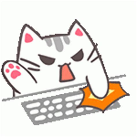 Pusheen Cat Typing On Laptop GIF | GIFDB.com