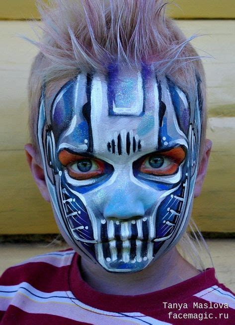 44 Face Paint Cyborg Robot ideas | cyborg, face painting halloween, face