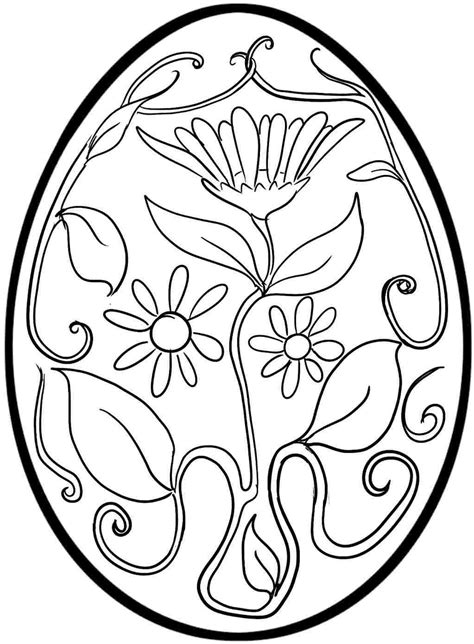 Printable Easter Egg Coloring Pages