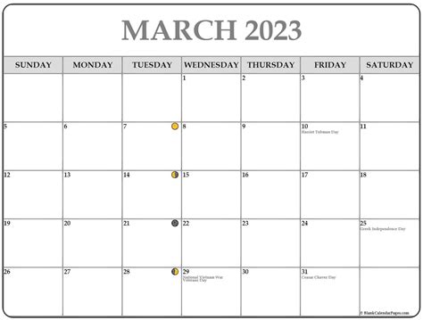 March 2023 Lunar Calendar - Get Calender 2023 Update