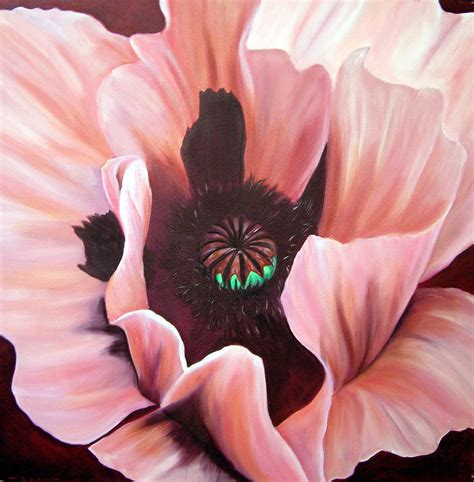 Pink Poppy Painting by Sue McDonald