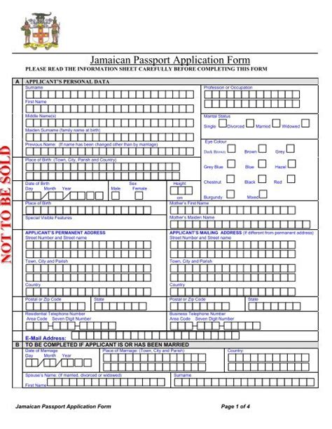 Jamaican Passport Application Form - jamaica-munich.com