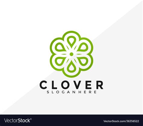 Clover logo design creative idea logos designs Vector Image