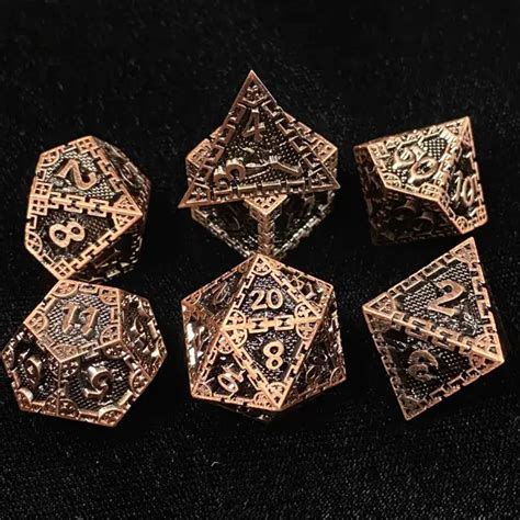 Dwarven Hammer – Copper Metal DnD Dice Set - Everhearth Inn