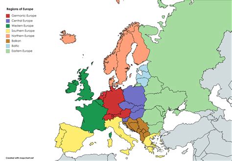 Regions Of Europe Map