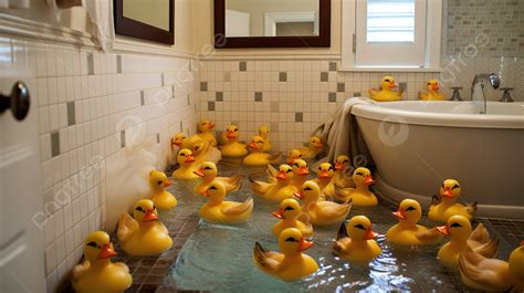 Rubber Ducks In A Bathtub Background, Duck Bathroom Picture Background Image And Wallpaper for ...