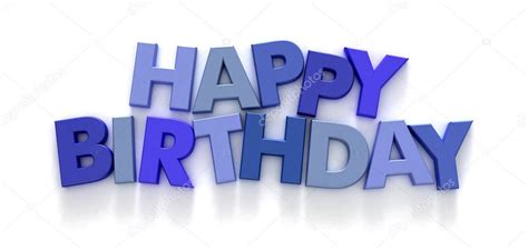 Happy Birthday in blue capital letters — Stock Photo © franckito #3535260