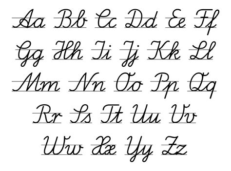 Cursive Letters Uppercase And Lowercase