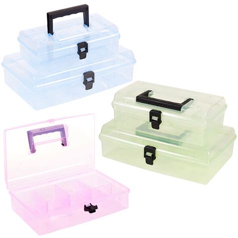 Plastic Storage Box Case Carry Handle Multi Function Accessories Stationary | eBay