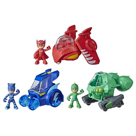 PJ Masks 3-in-1 Combiner Jet Preschool Toy, PJ Masks Toy Set, 3 Vehicles, 3 Action Figures ...