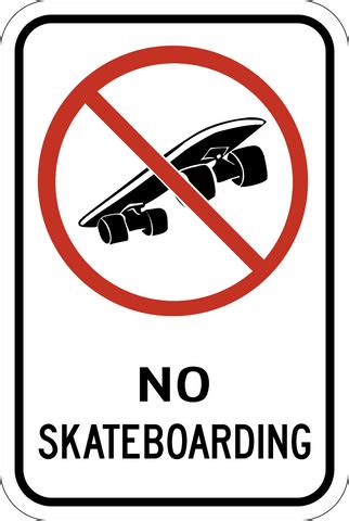 No Skateboarding – Western Safety Sign