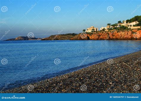 Sunrise on Isla Plana Beach in Cartagena, Murcia Stock Image - Image of peaceful, twilight ...