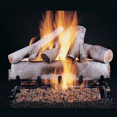 Rasmussen White Birch Gas Logs, Logs Only, 30" - Fireplacess.com