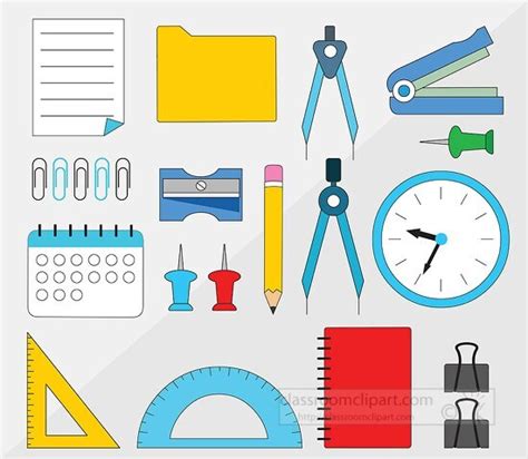 School Clipart-office supplies clipart