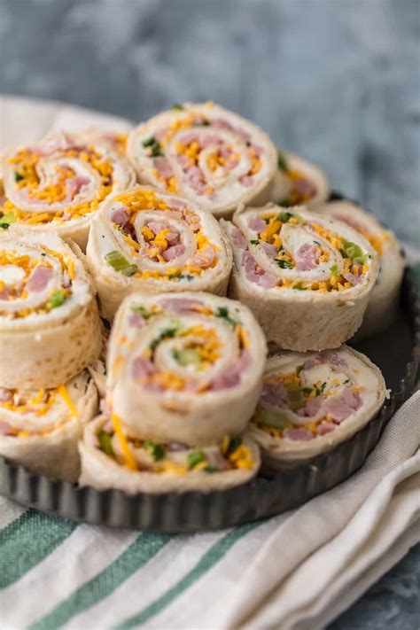 Ham and Cheese Roll Ups (Tortilla Roll Ups) - The Cookie Rookie®