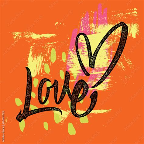 Love. Calligraphy Lettering illustration. Stock Vector | Adobe Stock