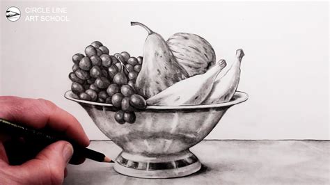 How to Draw a Fruit Bowl: Still Life Step by Step - YouTube