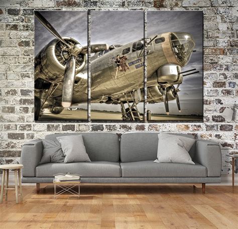 Aircraft Wall Art Airplane Wall Art Vintage Plane Aviationwall Art Turbine Canvas Wall Art ...